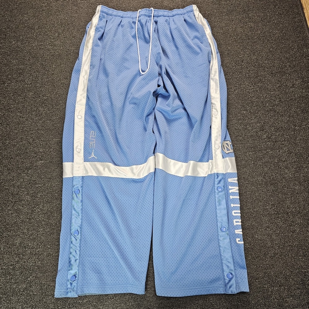 Nike Jordan Pants Mens XL  Baggy North Carolina Tar Heels Blue Snap Warmup